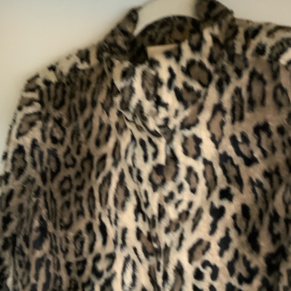 Etcetera Leopard Print Teddy Jacket - image 3